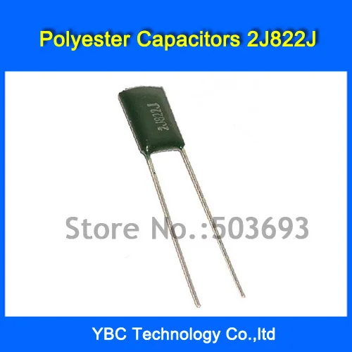 

Free Shipping 500pcs/lot Polyester Film Capacitor 2J822J 630V 8200PF 8.2NF