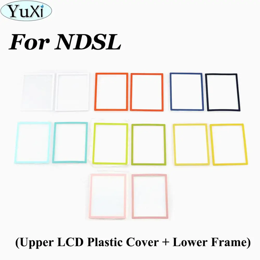 

YuXi Upper LCD Screen Len Plastic Cover + lower frame replacement for DS Lite for NDSL Game Console replacement