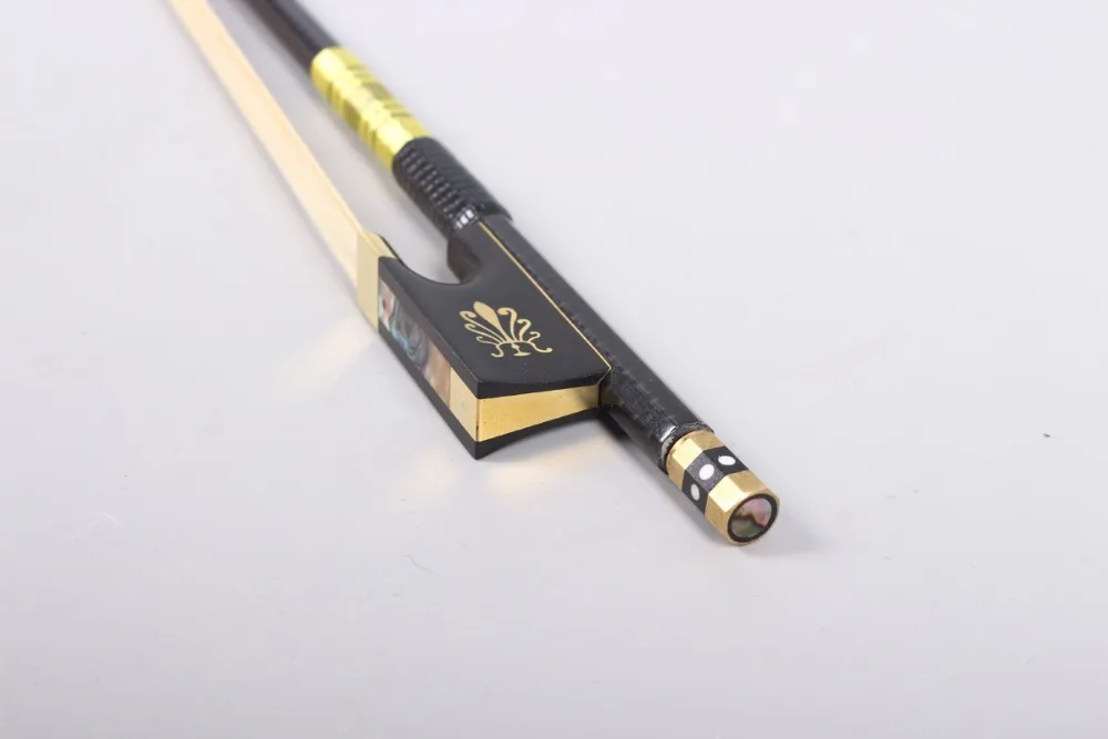 4/4 Violin Bow Carbon Fiber Bow Stick Straight Pernambuco Performance Master Level Natural Bow Hair