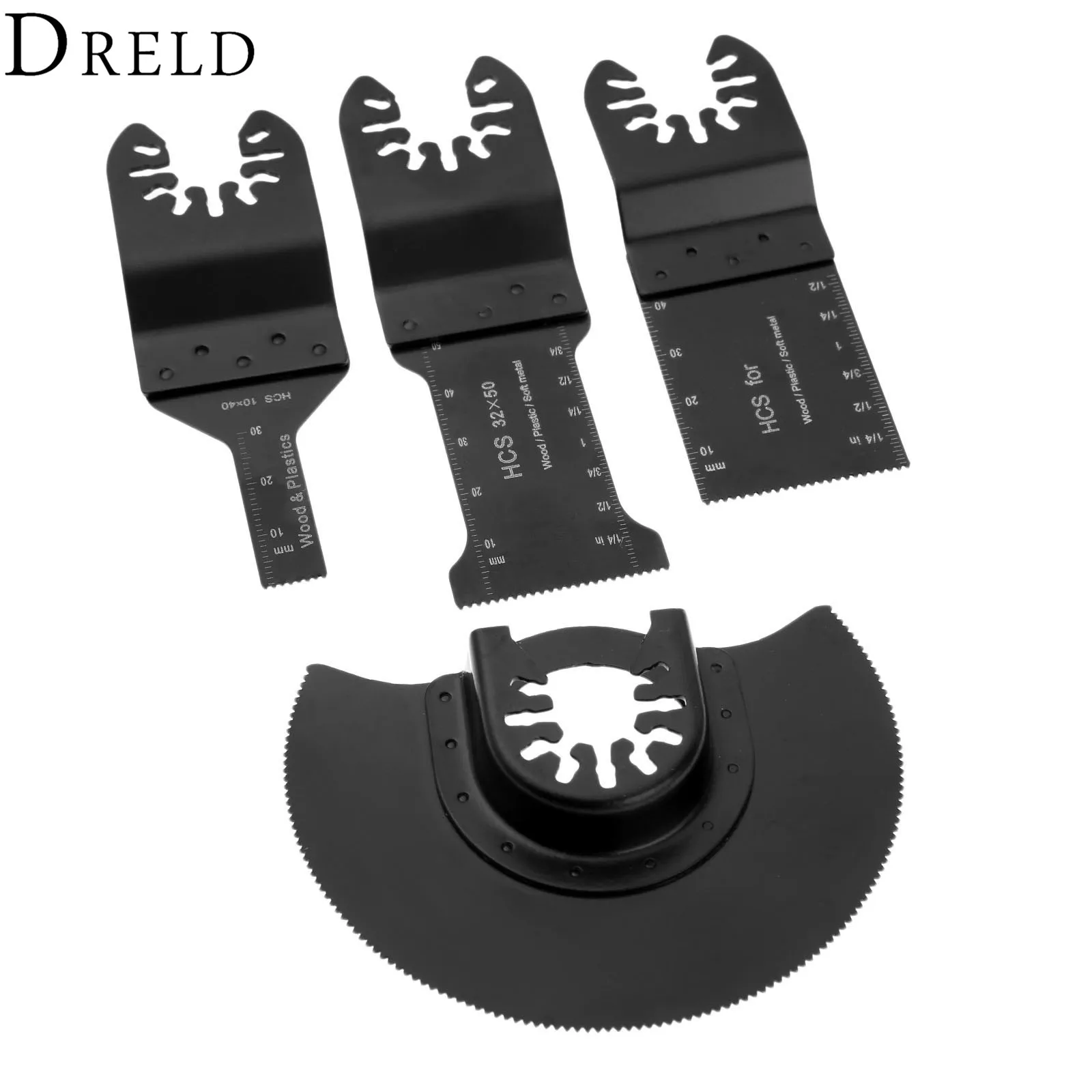 DRELD 4pcs/set Oscillating Multitool E-cut Standard Saw Blade for Dremel Fein Bosch Multimaster Tools Renovator Power Tool