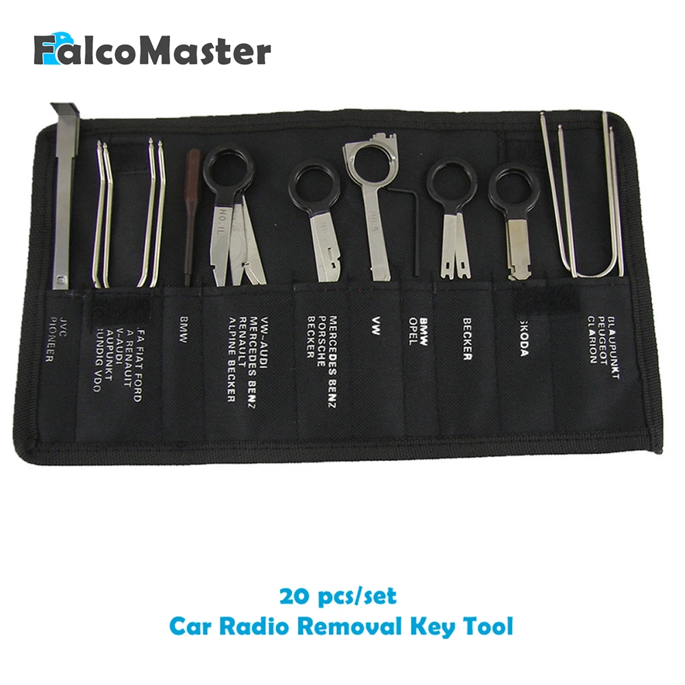 20 Pieces/kits Professional Automotive Interior Audio Stereo Car CD Player Radio Removal Keys Tool Set