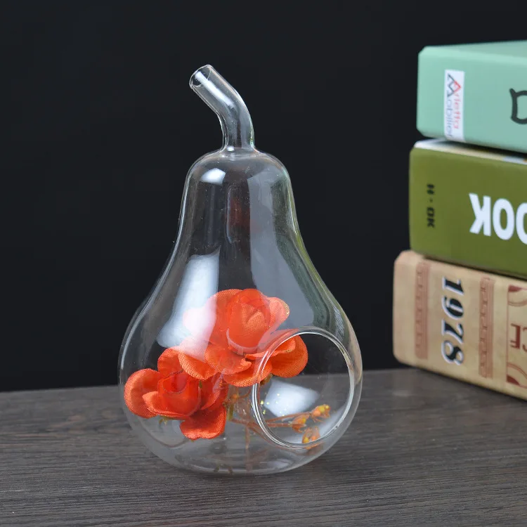 1 florero de cristal en forma de pera, decoración del hogar JY 1205
