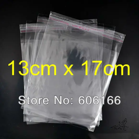 

Wholesale 200pcs/lot 13*17cm Clear Self Adhesive Seal Poly OPP Bag Plastic Packaging Bags