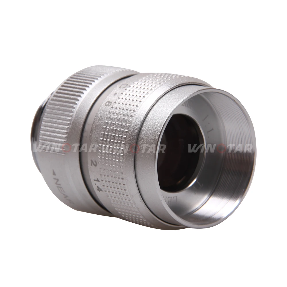 Серебристый 25 мм F1.4 ТВ-объектив + крепление C для Micro 4/3 m4/3 Olympus EPL5 EPL7 OM-D EP3 EP6 EPL7 EPL6 EPL3 E-M5 E-M10 E-M10II