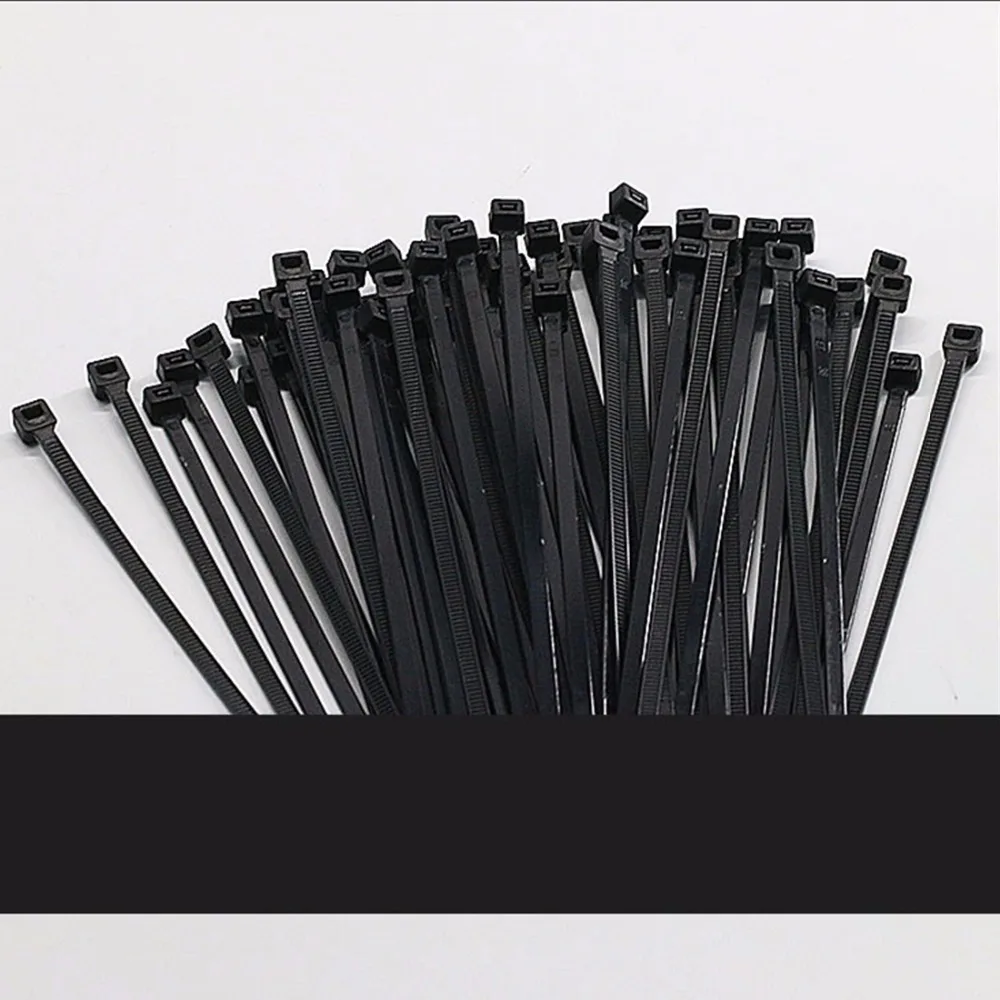 50 pcs 5*300 millimetri fascette durevole anti-corrosivo zip tie cinghie di filo nero