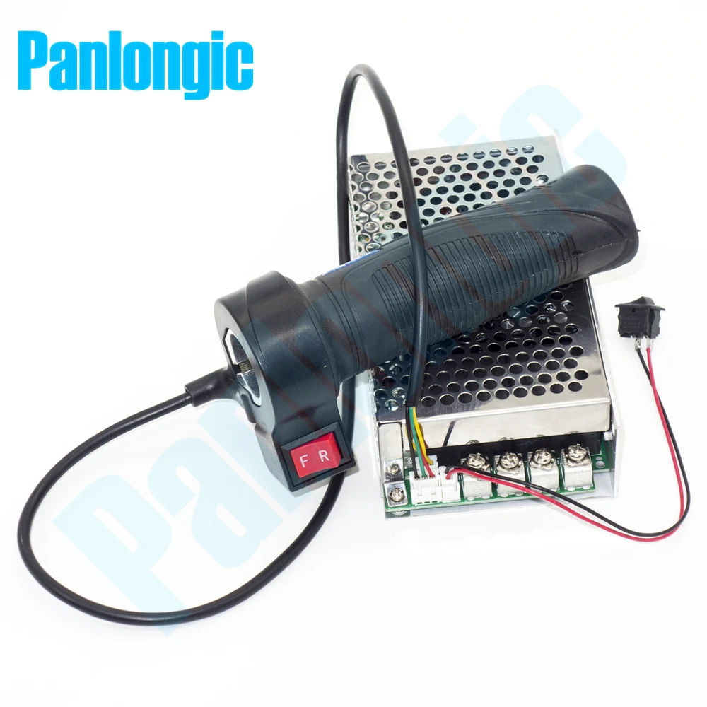 Panlongic-controlador de Velocidade para Motor Pwm dc Cabo Giratório de Mão 5000w Reversível 12v 24v 36v 48v