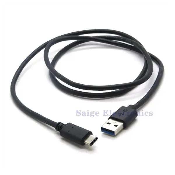 Black USB 3.1 Type C Male to 3.0 Type A Male Data Charging Cable for New Macbook