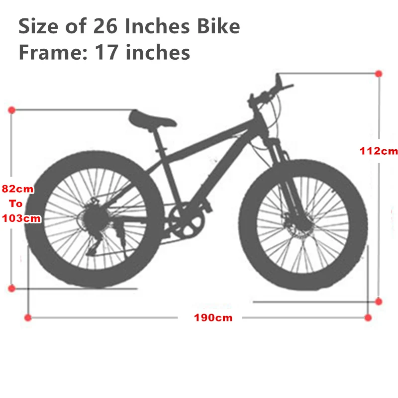 Fashion 26\'\' Fat Bike,Adopt High Carbon Steel Frame, 4.0 Width Wheel, Aluminum Alloy Rim,Front & Rear Disc Brake