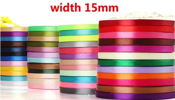 

15mm X 100 Yards Satin Ribbon Wedding Christmas Party Event DIY Decoration Craft Sewing Accessories Ribbon Rollers festive