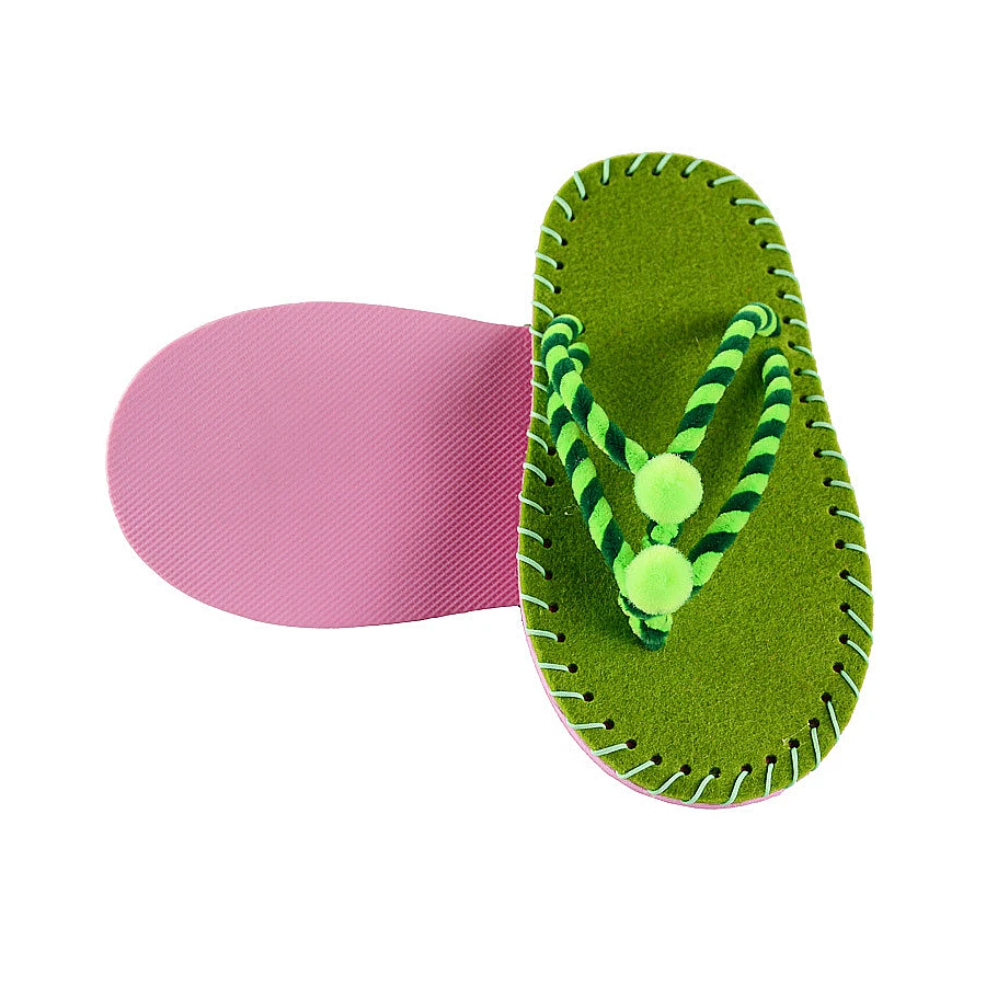Funny Handmade DIY Non-woven Fabric Shoes Creative Fashion Slippers Sewing Kit Art & Crafts For Children Educational Toys