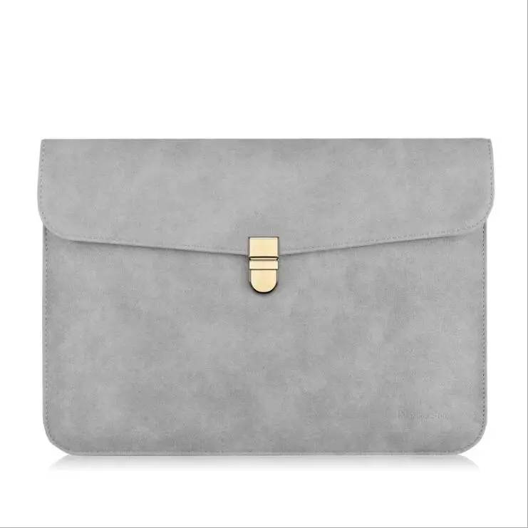 Bolsa organizadora para documentos a4, 2 peças, multifuncional, à prova d'água, de couro pu, para laptop e tablet, 13 polegadas