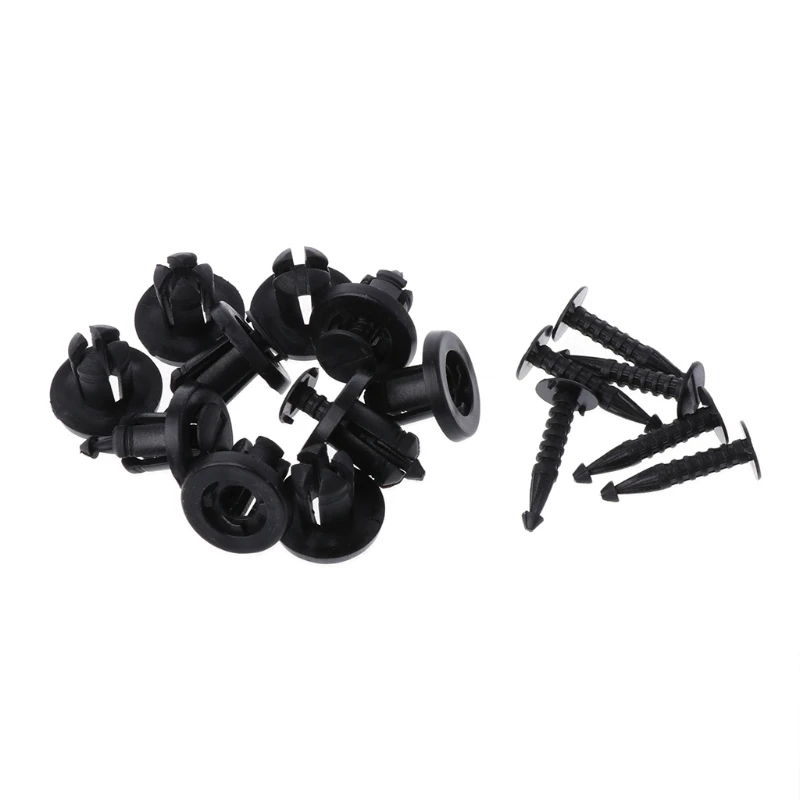 10 Pcs Car Bumper Fastener Trim Clip Rivets For Renault Clio Laguna Megane Espace