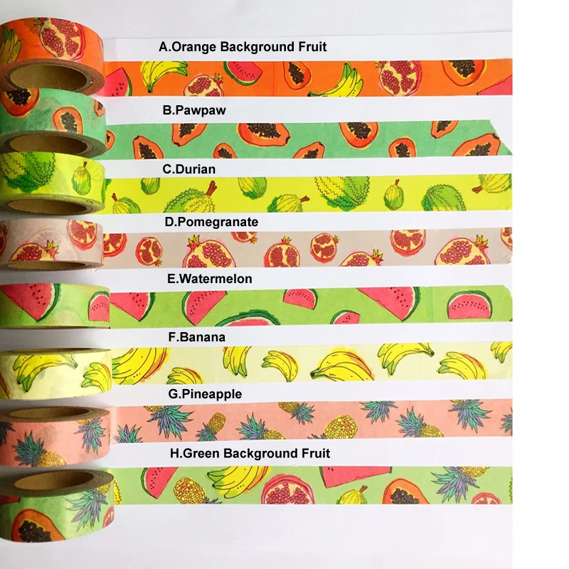 Beautiful high quality  washi paper  tape/15mm*10m  FRUIT PARTY  masking  japan washi tape