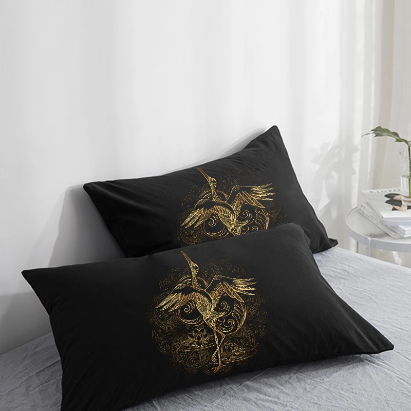 Custom Pillow Case Pillowcase 50x70 50x75 50x80 70x70 Decorative Pillow Cover Mark on Black Bedding Drop Shipping