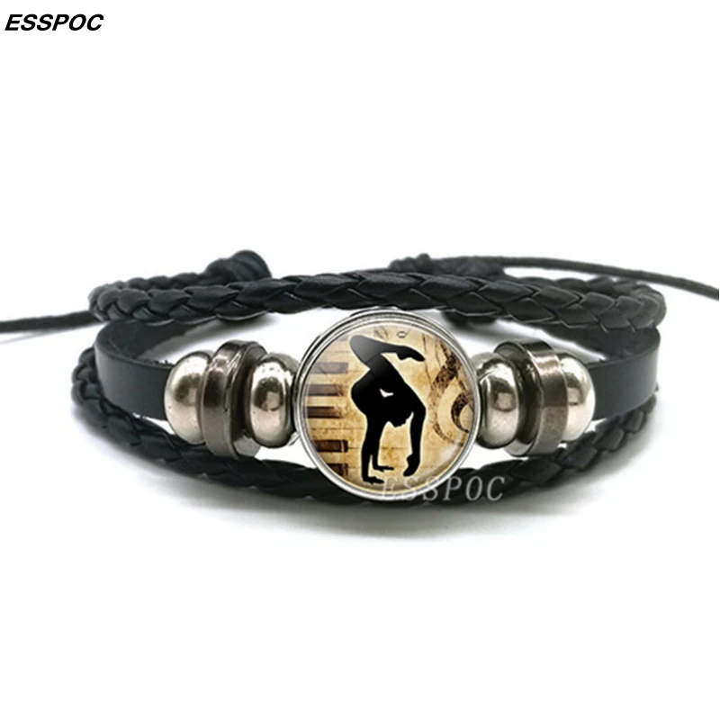 Piano Keyboard Buckle Bracelet Multi-layer Leather Bracelet Bangle Men Women Fashion Handmade Jewelry Music Teacher Lover\'s Gift