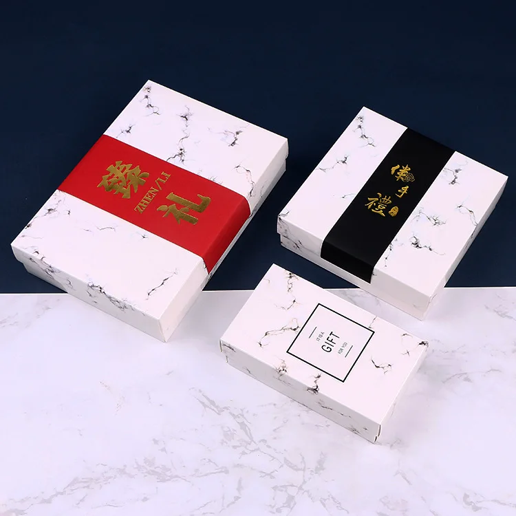 2018 new 10pcs marble printing wedding gift bags gift cases for cake moon containing mooncake packaging box marble paper bags