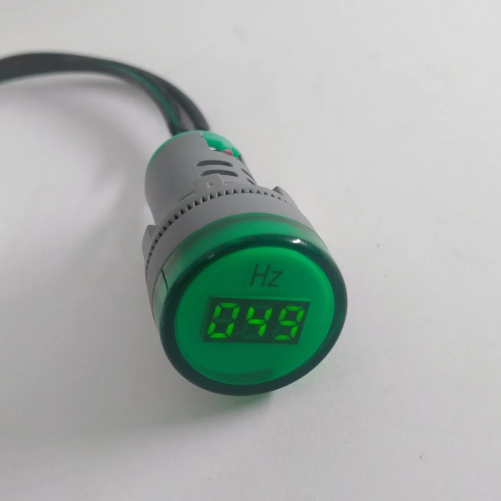 Tomzn Ac 0-100Hz Hz 22 Millimetri Led Misuratore di Frequenza Indicatore Pilot Luce Rosso Giallo Verde Bianco Blu