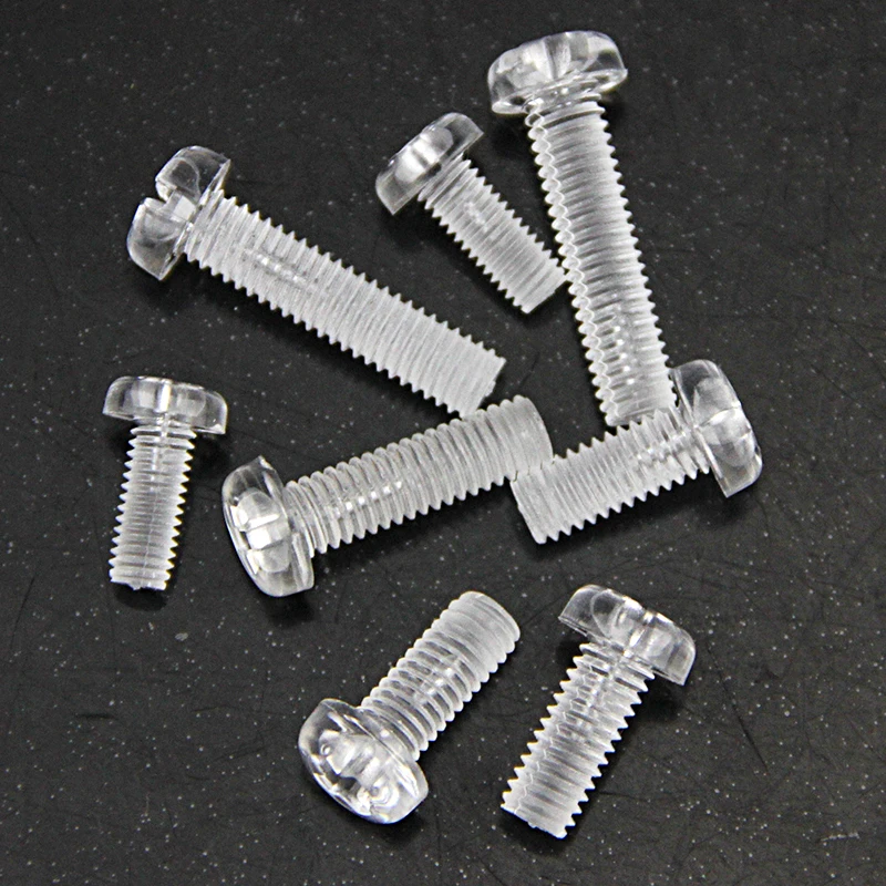 PC transparent screws, round heads, plastic screws, pan heads, cross plastic screws, acrylic M2.5M3M4M5