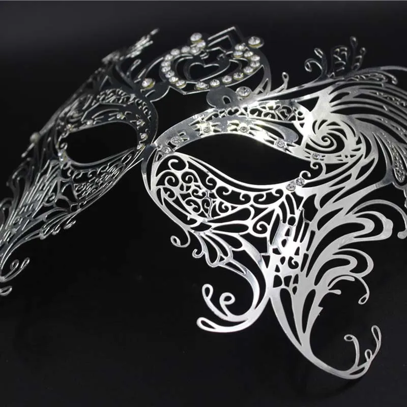 Hombre Bauta Máscara Veneciana Plata Metal Dorado Estilo Carnaval Disfraz de eBa Hombre Bauta Máscara Veneciana Plata Metal Dorado Estilo Carnaval Disfraz de eBa
