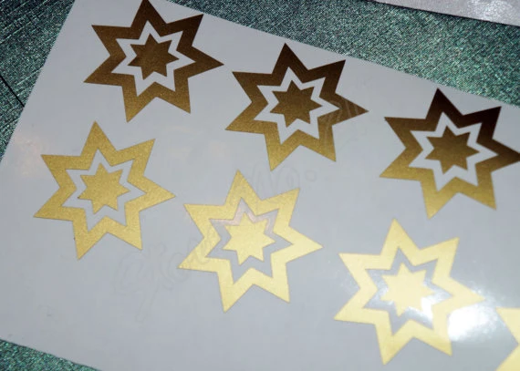 48 Christmas Star Sticker DIY Decor Gift Wrapping Invitation Seals Envelope Seal Party Festival Removable vinyl Wall Decal B317