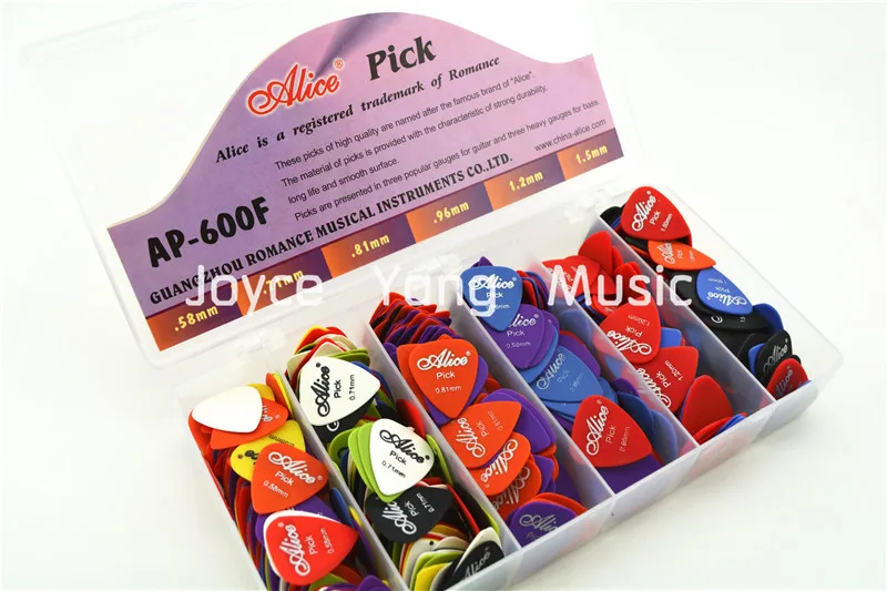 

Lots of 600pcs Alice Sandblast Matte Nylon Acoustic Electric Guitar Picks Plectrums With Original Box Free Shipping Wholesales