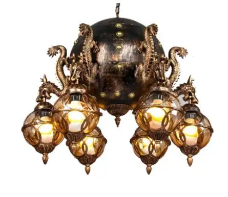 Classical faucet big Pendant Lights hotel lobby iron globe retro lighting personalized dining room living room lamps LU80247