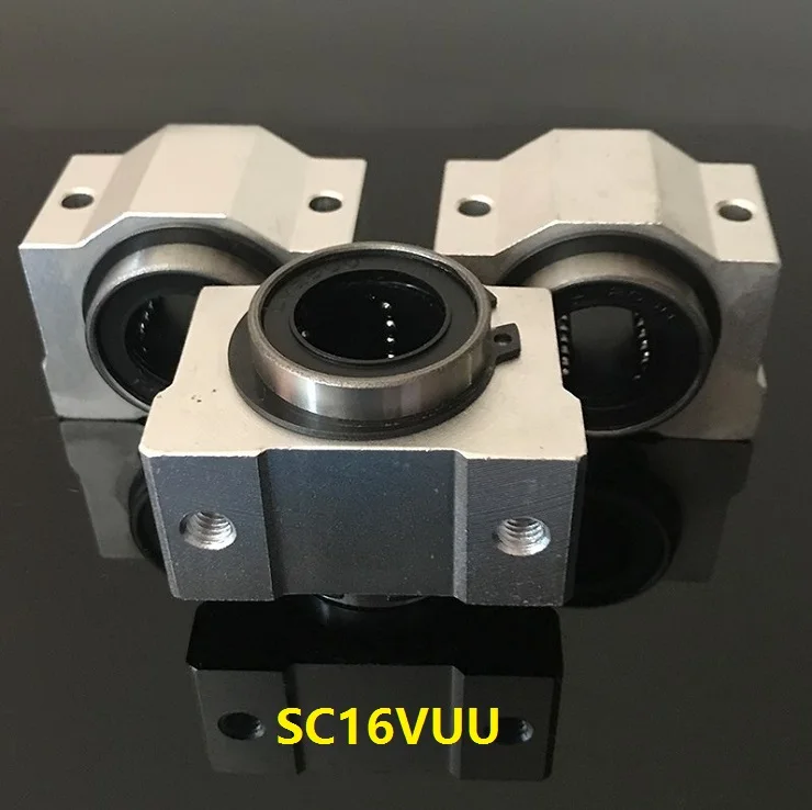 50pcs/lot SC16VUU SC16V SCV16UU linear case unit linear Bearing Slide Blocks for 16mm shaft rail cnc router SC16SUU