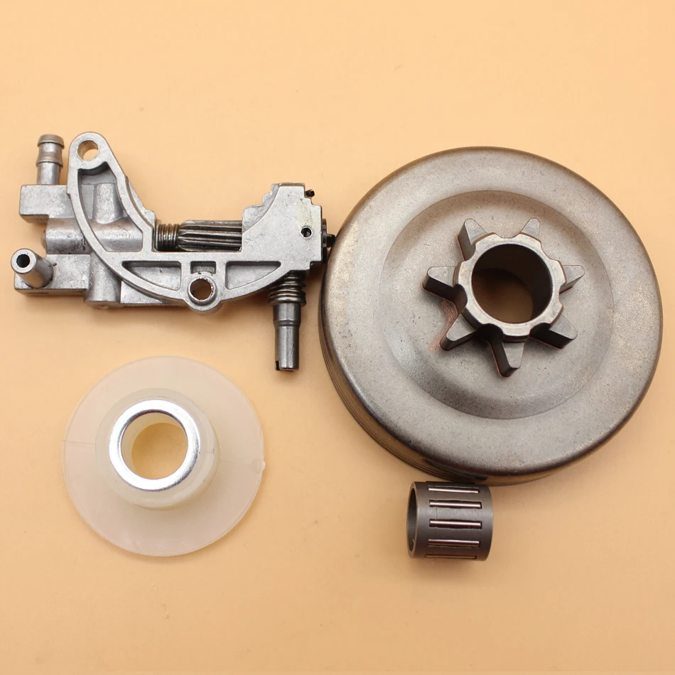 Clutch Drum Sprocket Oil Pump Worm Gear Kit Chinese Chainsaw 4500 5200 5800 45cc 52cc 58cc Chainsaws Parts .325