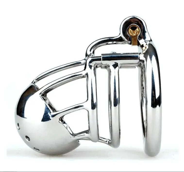 316 Stainless Steel Male PA Puncture Lock Cock Cage Chastity Device Penis Ring Adult Bondage Sex Toy Kidding Zone \