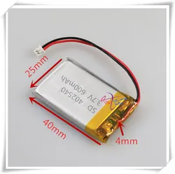 리튬포 XHR-2P 1.25mm 3.7V 600mAh 402540 폴리머 리튬 배터리 포인트 판독기 비즈니스 펜