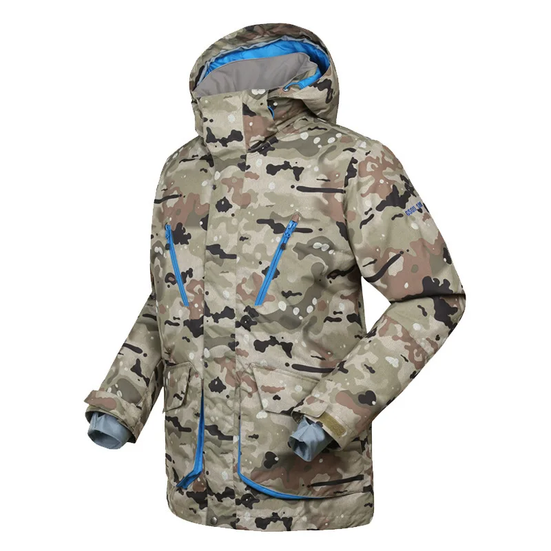 GSOU SNOW Winter Outdoor Men's Camouflage Ski Jackets windproof Waterproof Snowboard suit Jackets Breathable keep warm Snow Coat