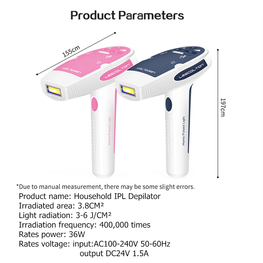 Lescolton IPL เครื่องกำจัดขนกำจัดขนเลเซอร์ Depilation เครื่องบิกินี่ผู้หญิง Depilatory Shaver T006