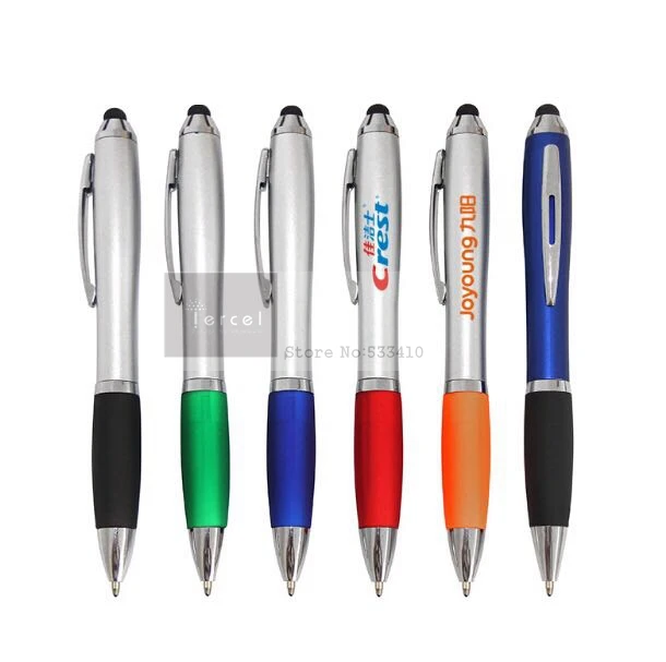 

1000pcs/Lot customized printing your logo on ballpoint pen/screen touch pen with free shipping by DHL express