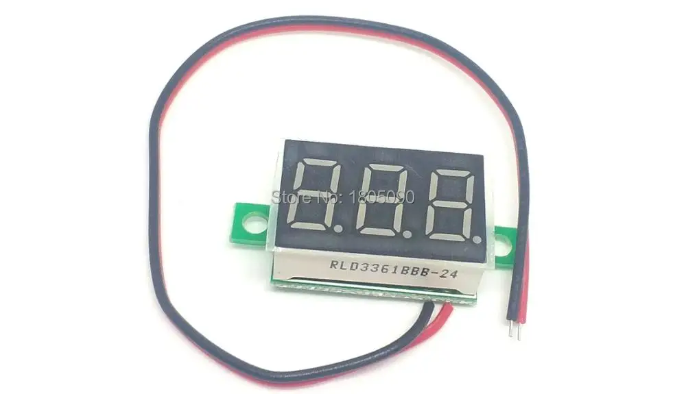 1pcs DC0-100V 2 line voltage meter 0.36 inches DIY Red green Blue Digital LED Mini Display /3 bit digital display for Motorcycle