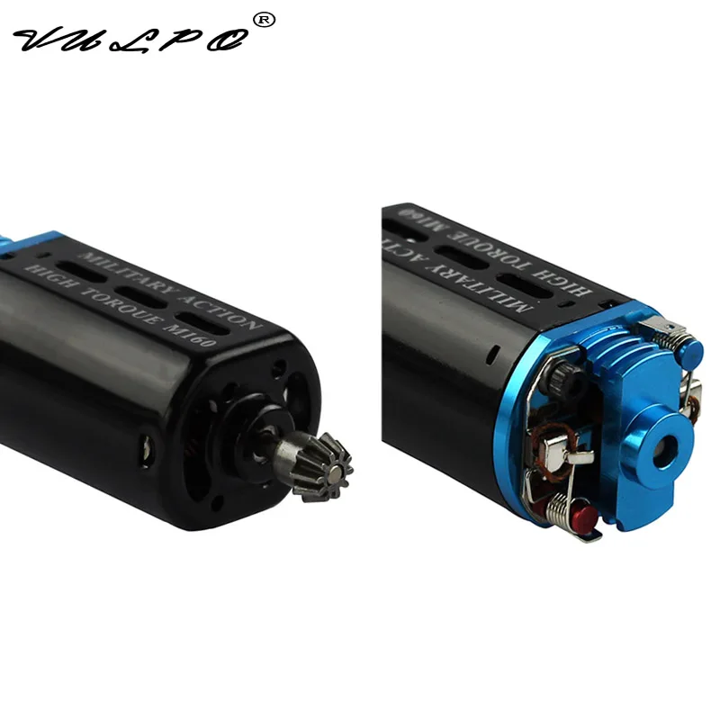 VULPO M160 High Torque Metal Back Cover Heat Dissipation Type Motor Long/Short Axis For Airsoft AEG M16/M4/MP5/G3/P90/AK/G36