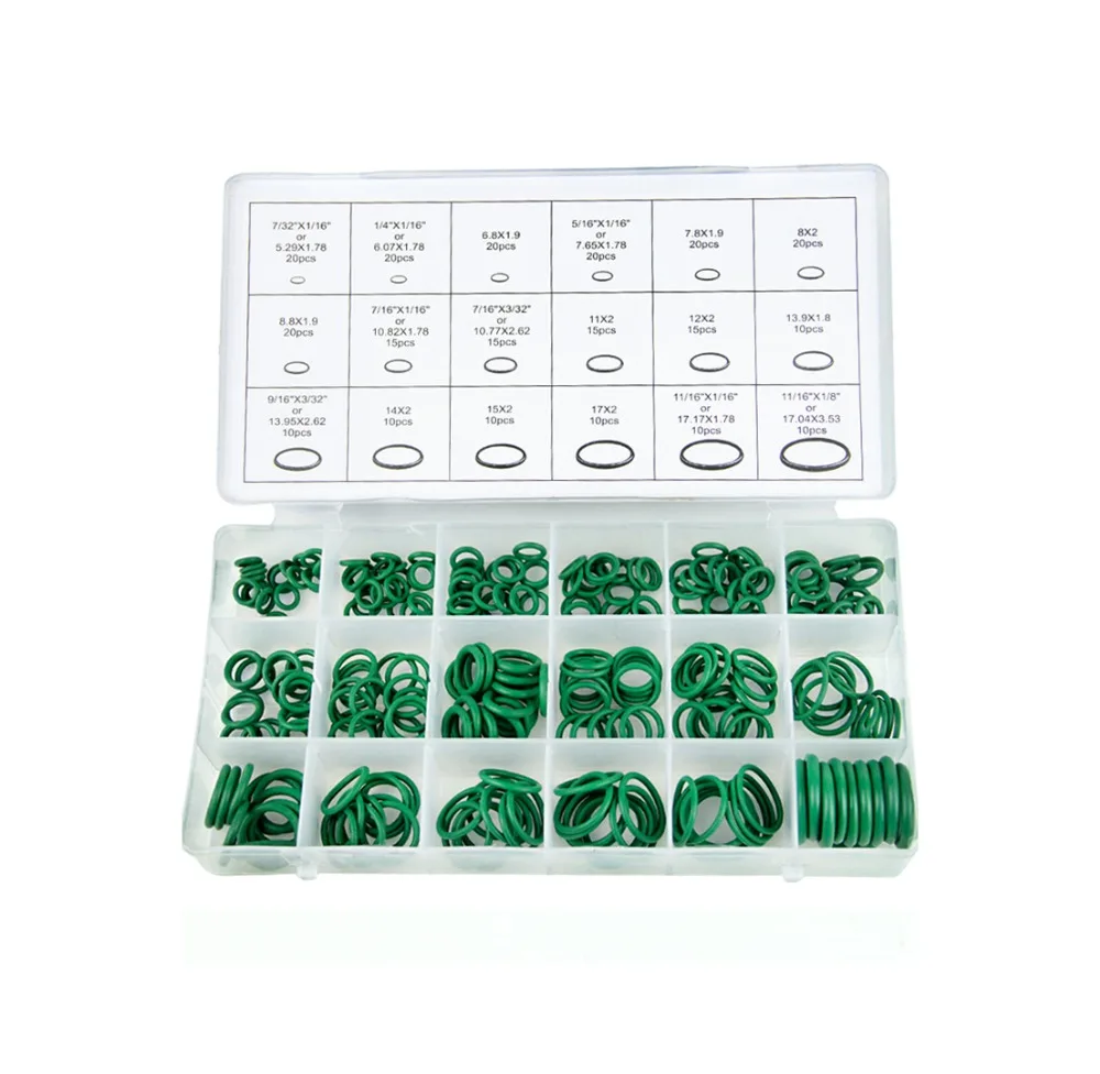 

270pcs fluororubber O Ring Washer Seals Set For machinery Anti-corrosion Acid and alkali resistance high temperature-proof