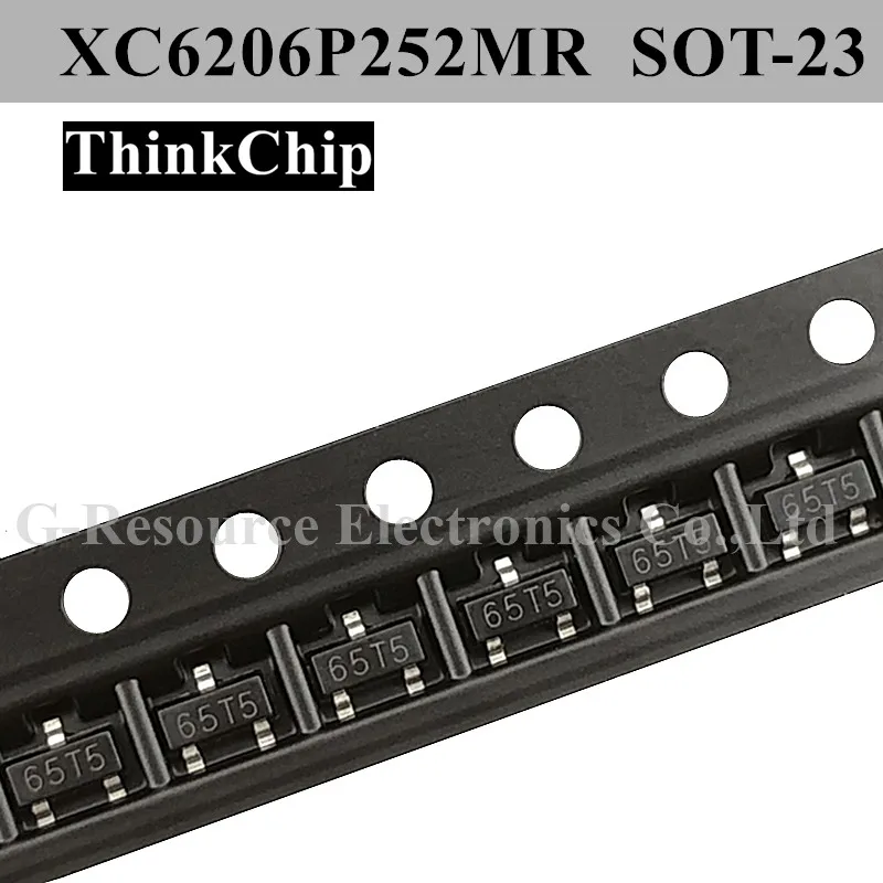 (100 pcs) XC6206P252MR XC6206 6206 2.5V SOT-23 Fixed LDO Voltage Regulator (Marking 65T5)