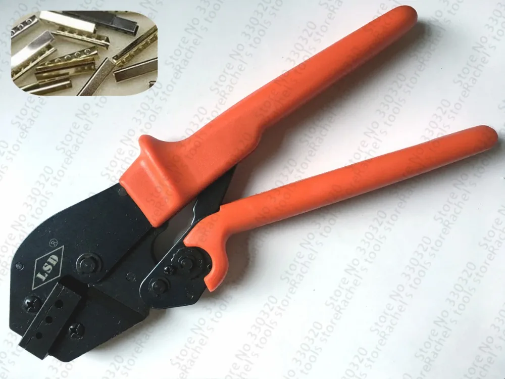 Crimper for attach metal sheath aglets to the end of laces Hand aglet Crimping tool