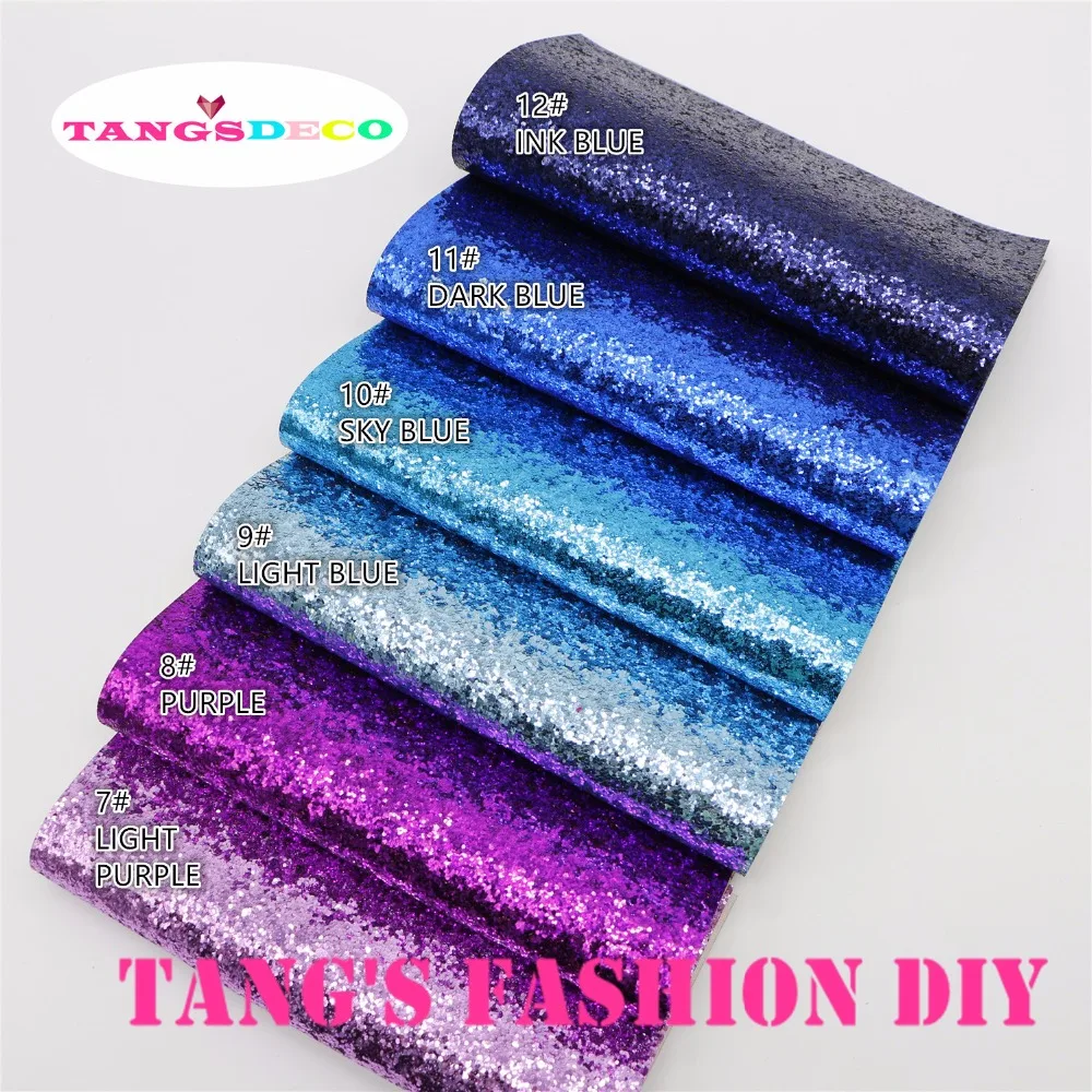 10 PCS/SET--20X22CM DIY Hair Bow Material CHUNKY Glitter Leather&Fabric/Synthetic Faux PU Leather