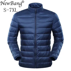 NewBang Plus 6XL 7XL Unten Jacke männer Große Größe Ultra Licht Unten Jacke Männer Ente Unten Windjacke Leichte Feder mäntel