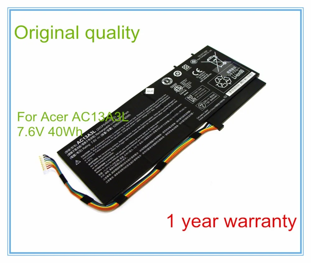 

7.6V 40WH OriginalP3-131 P3-171 X313 X313-E X313-M Laptop Battery AC13A3L (2ICP5/60/80-2)