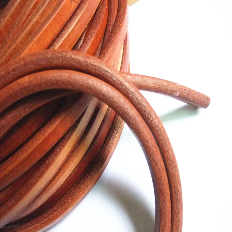 1Yard 10.0x6.0mm Licorice Leather Cord Camel Color Genuine cow leather licorice leather 10x6mm