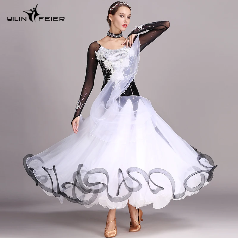 Mới phòng khiêu vũ cuộc thi nhảy Đầm Vũ phòng Khiêu Vũ Điệu Waltz áo chuẩn nhảy Đầm nữ phòng khiêu vũ Đầm S7017