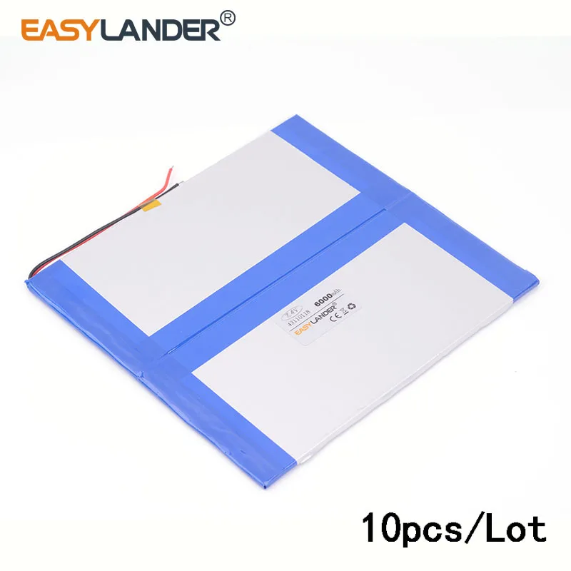 

10pcs/Lot 7.4V 6000mAH 43110118 lithium Li ion polymer rechargeable battery for tablet pc ,cell phone,speaker,PIPO M3 40110120