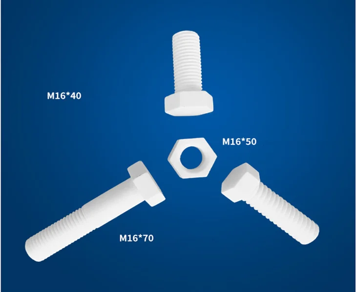 

M16 * 70 alumina Outside the hexagonal thick tooth ceramic screws / 95% alumina ceramic screws / anti-oxidation bolts