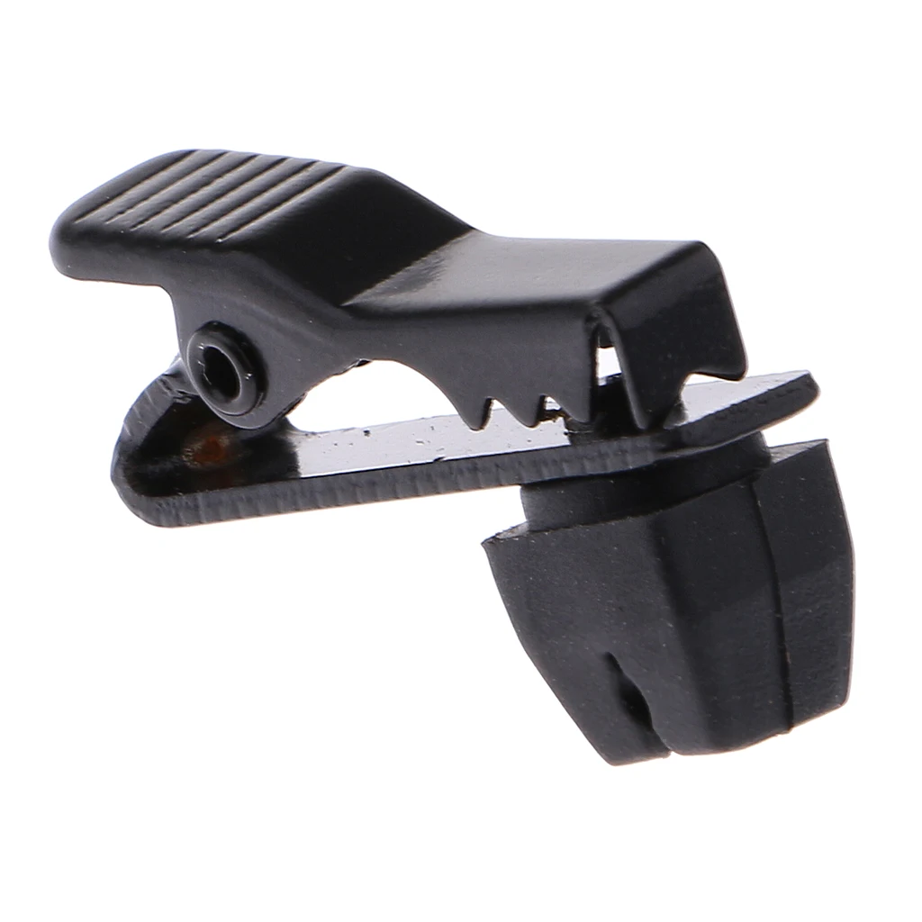 5mm Black Mini MIC Collar Clips Metal Replacement Microphone Lapel Tie Clip Lavalier Mic Parts