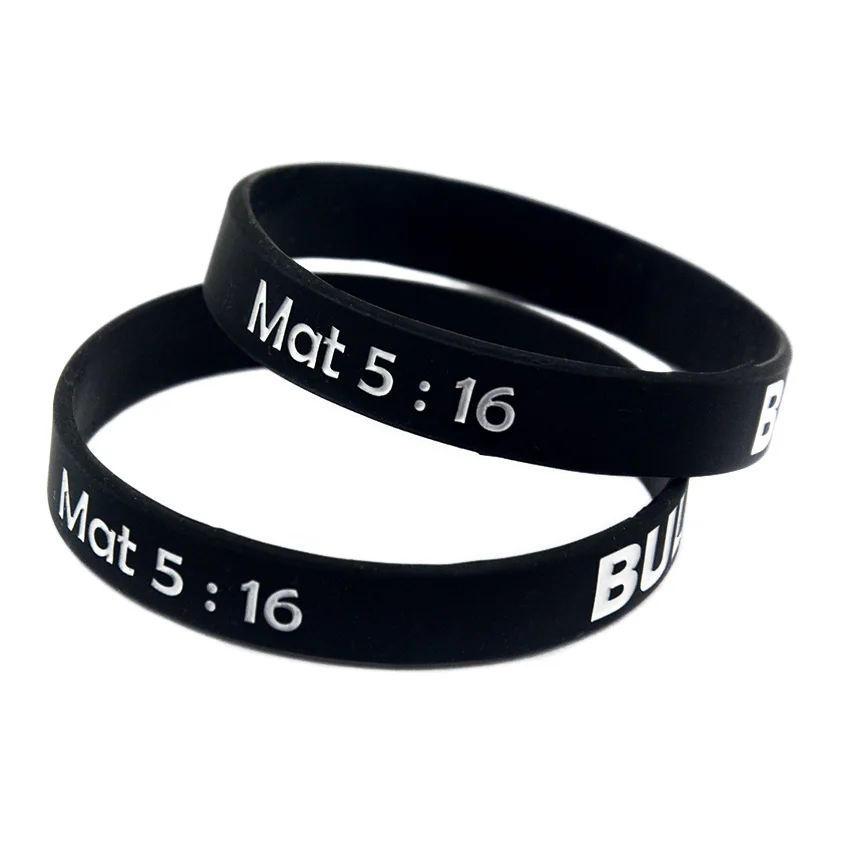 Schwarzes Silikon-Armband mit Geprägten Kundenspezifischen Slogans für Firmen-Team-Events – Detail 9