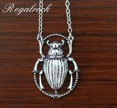 Collar escarabajo escarabajo Oddities Steampunk insecto joyería colgante Animal encanto caliente Punk