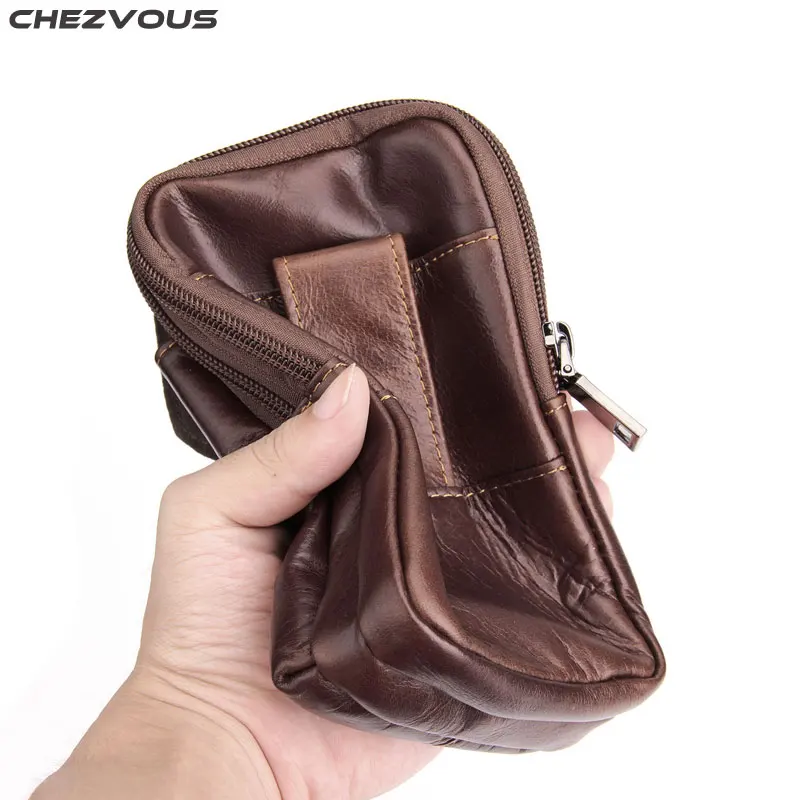 CHEZVOUS 6.3 inch Universal Leather Belt Clip Pouch Holster Phone Bag for Samsung Galaxy S8 S9 plus S7 S6 edge a5 J3 2017 S5 S4