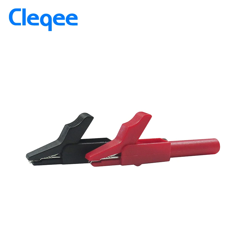Cleqee P2007 10PCS Alligator Clip to 4mm Banana Female Jack Test Adapter Oscilloscope multimeter accessories
